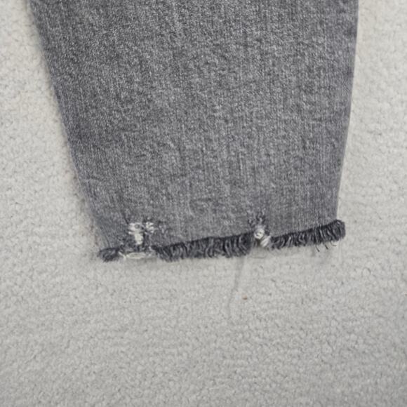 Agolde Nico High Rise Slim Jeans Womens 31 Raw Hem Ankle Button Fly Chime Gray - Picture 8 of 11